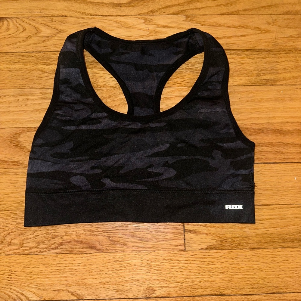 RBX black camo sports bra